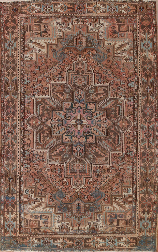 Geometric Wool Heriz Persian Area Rug 8x11