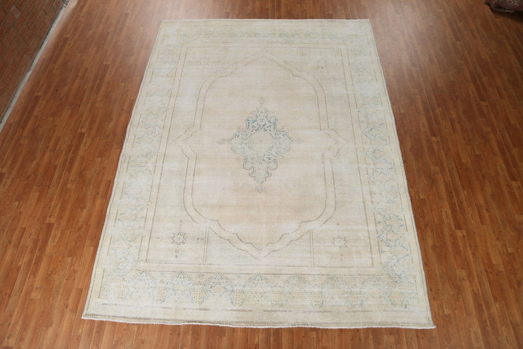 Distressed Kerman Persian Area Rug 9x12