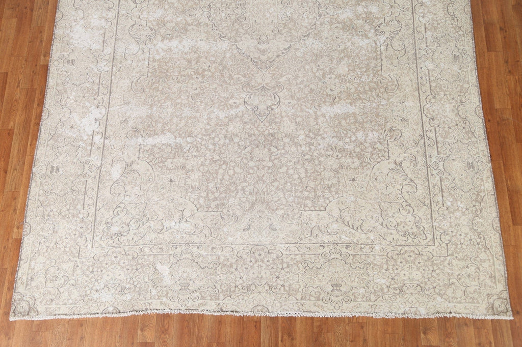 Antique Distressed Kerman Persian Area Rug 8x11