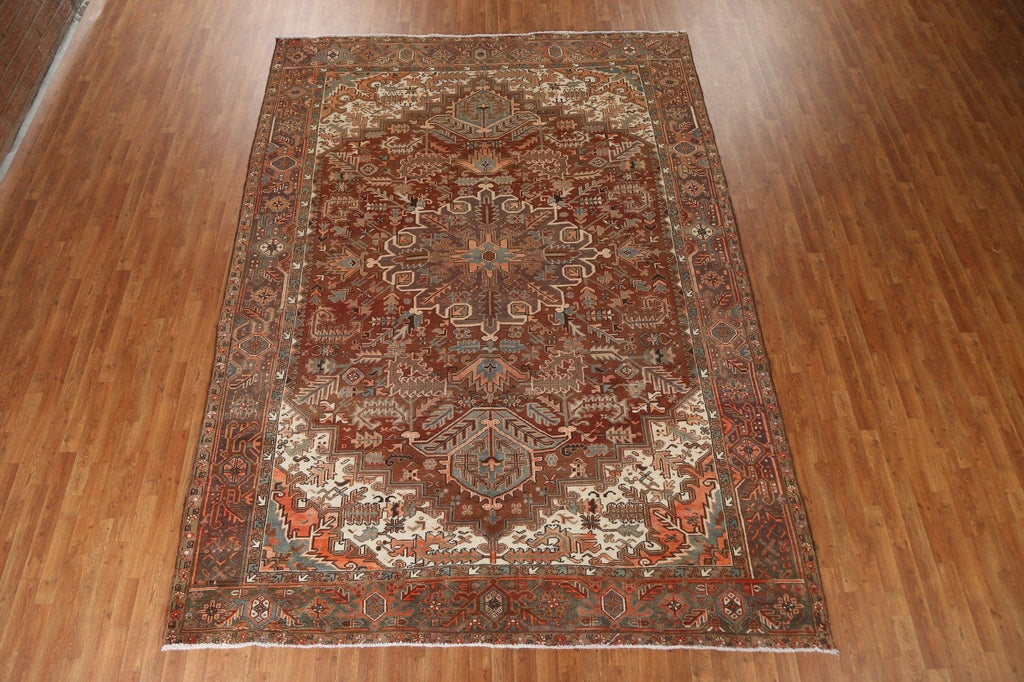 Geometric Heriz Persian Area Rug 9x12