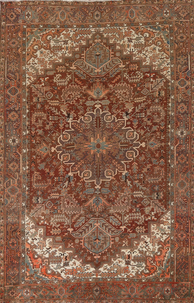 Geometric Heriz Persian Area Rug 9x12