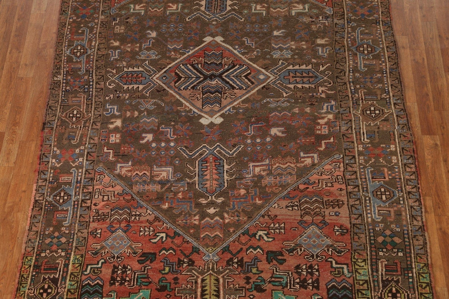 Tribal Geometric Heriz Persian Area Rug 6x11