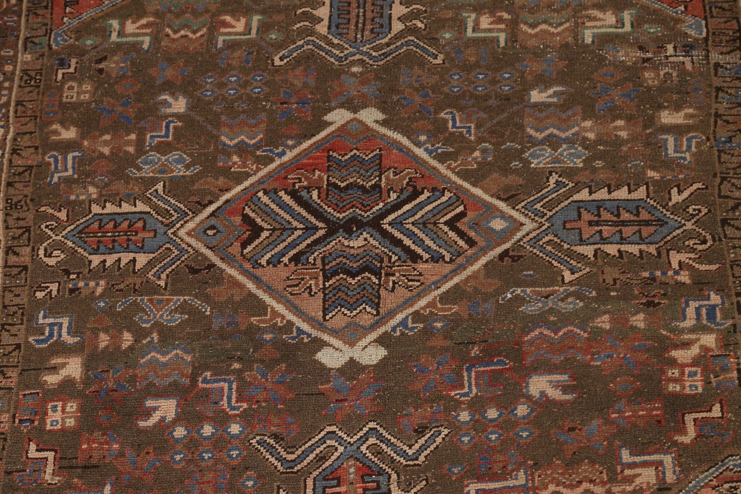 Tribal Geometric Heriz Persian Area Rug 6x11