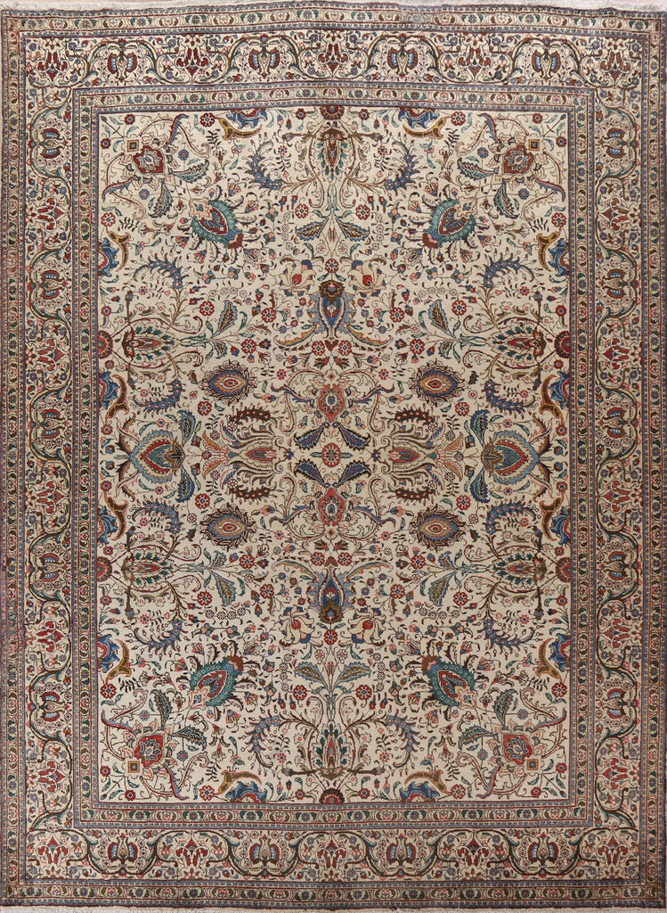 All-Over Floral Tabriz Persian Area Rug 10x13