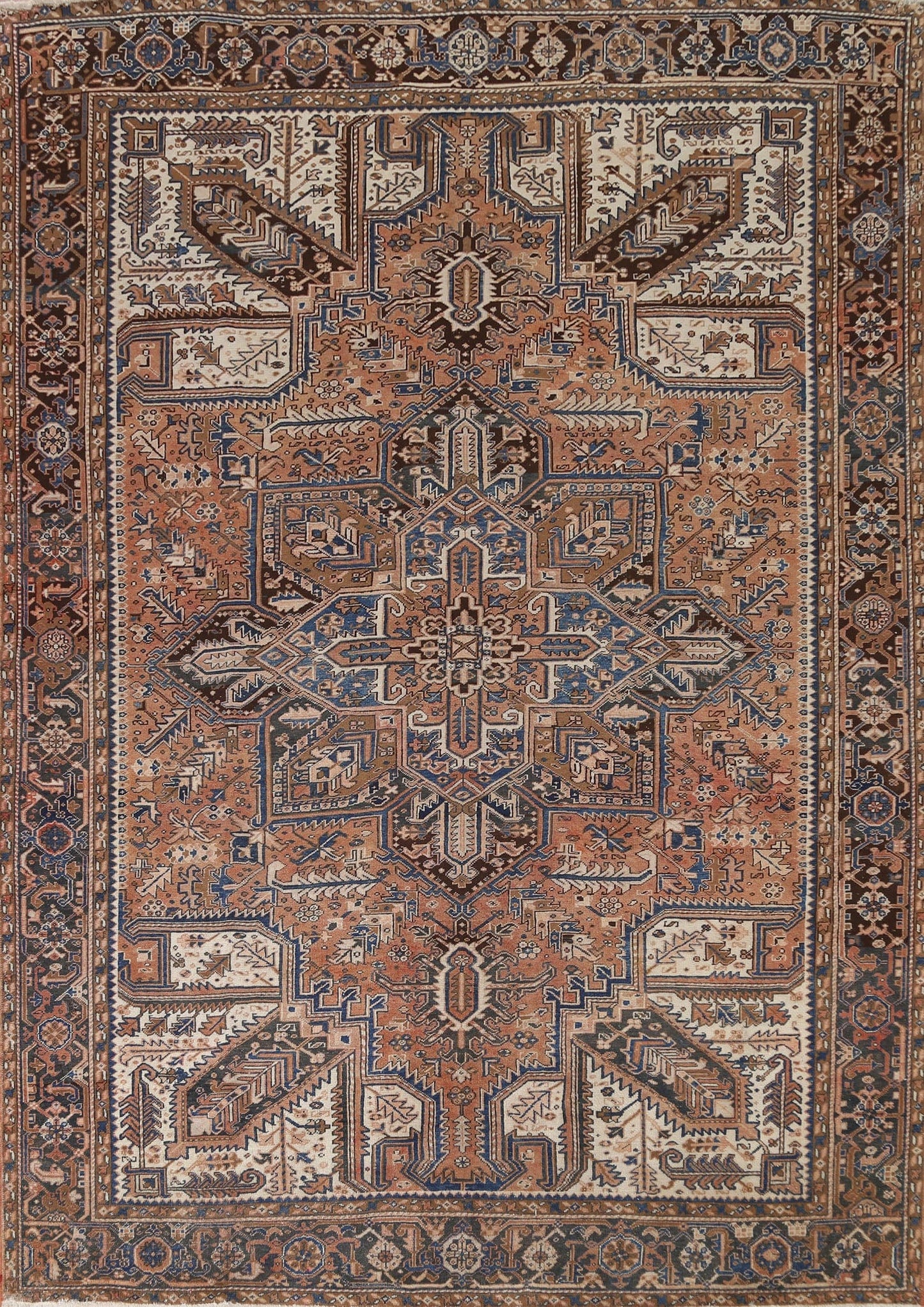 Geometric Heriz Persian Area Rug 10x12