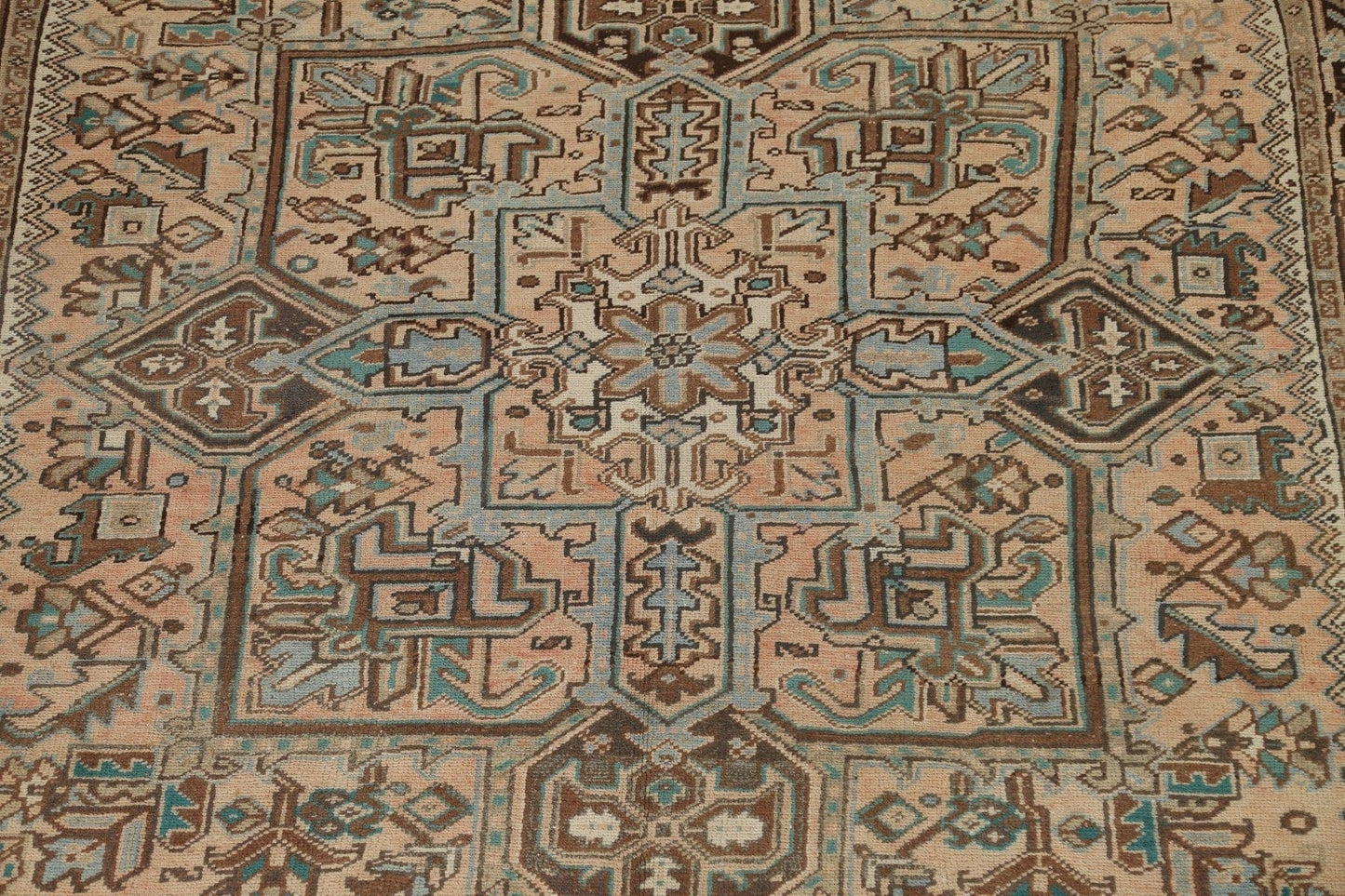 Vintage Geometric Heriz Persian Area Rug 8x12