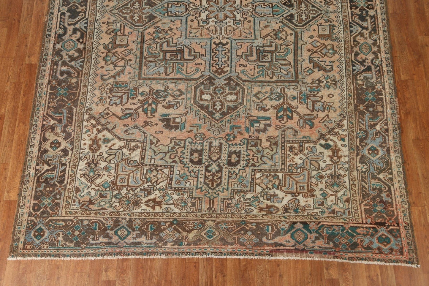 Vintage Geometric Heriz Persian Area Rug 8x12