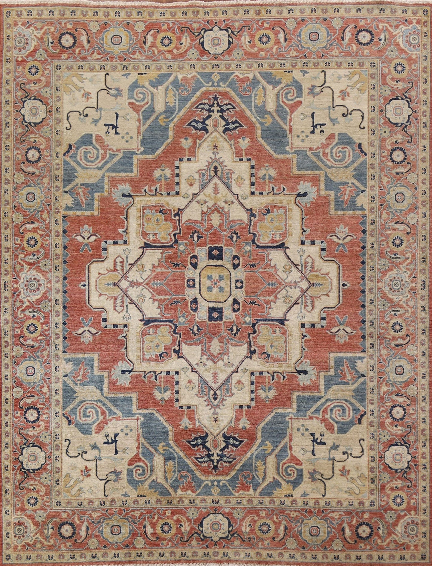 Vegetable Dye Heriz Serapi Persian Area Rug 8x10