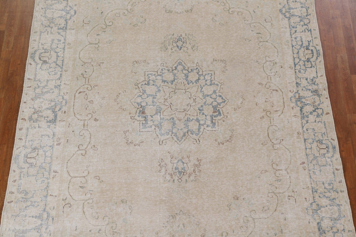 Distressed Wool Kerman Persian Area Rug 8x11