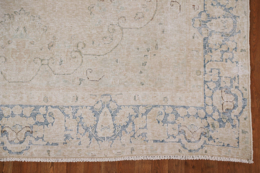 Distressed Wool Kerman Persian Area Rug 8x11