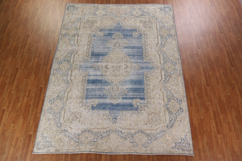 Distressed Kerman Persian Area Rug 10x13