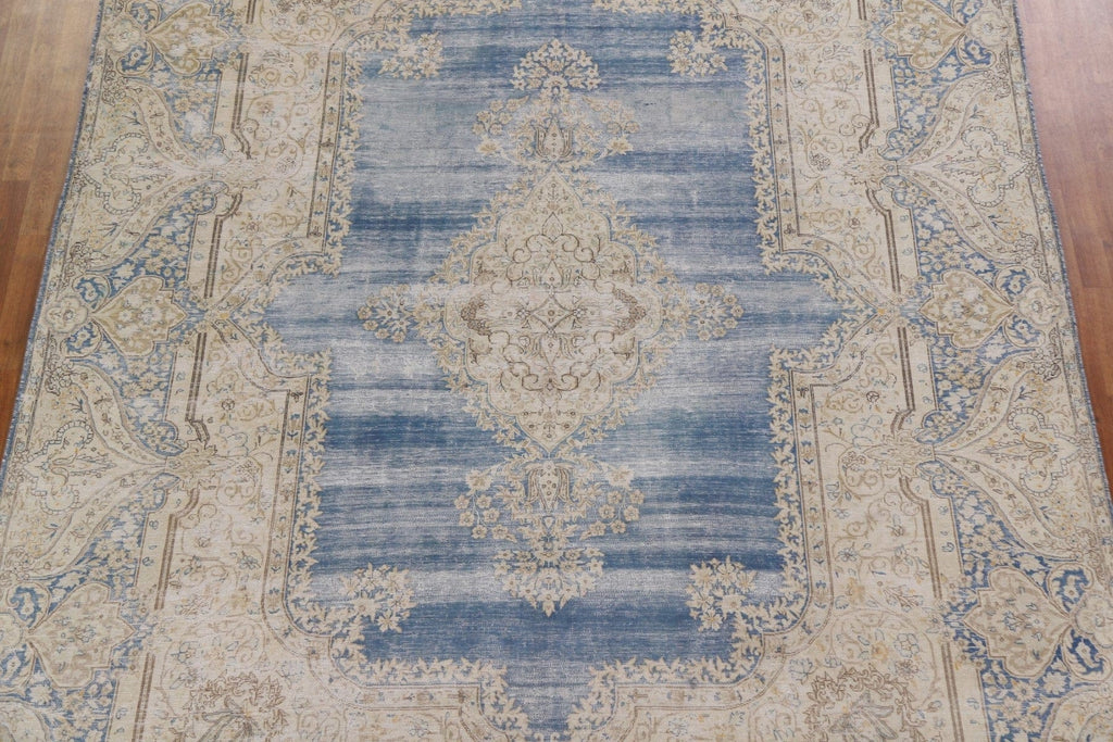 Distressed Kerman Persian Area Rug 10x13