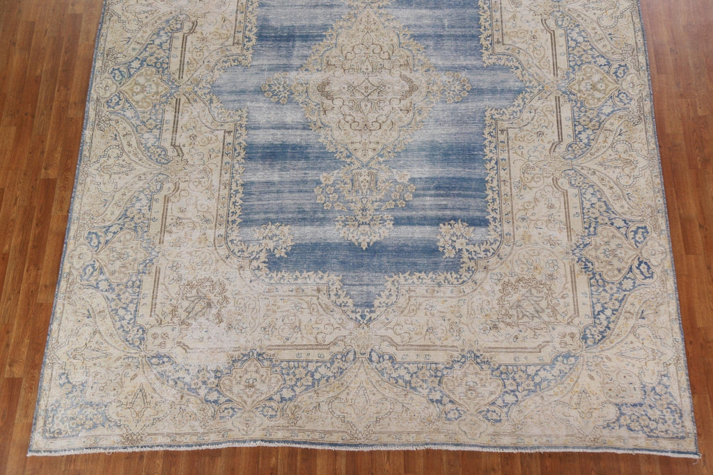 Distressed Kerman Persian Area Rug 10x13