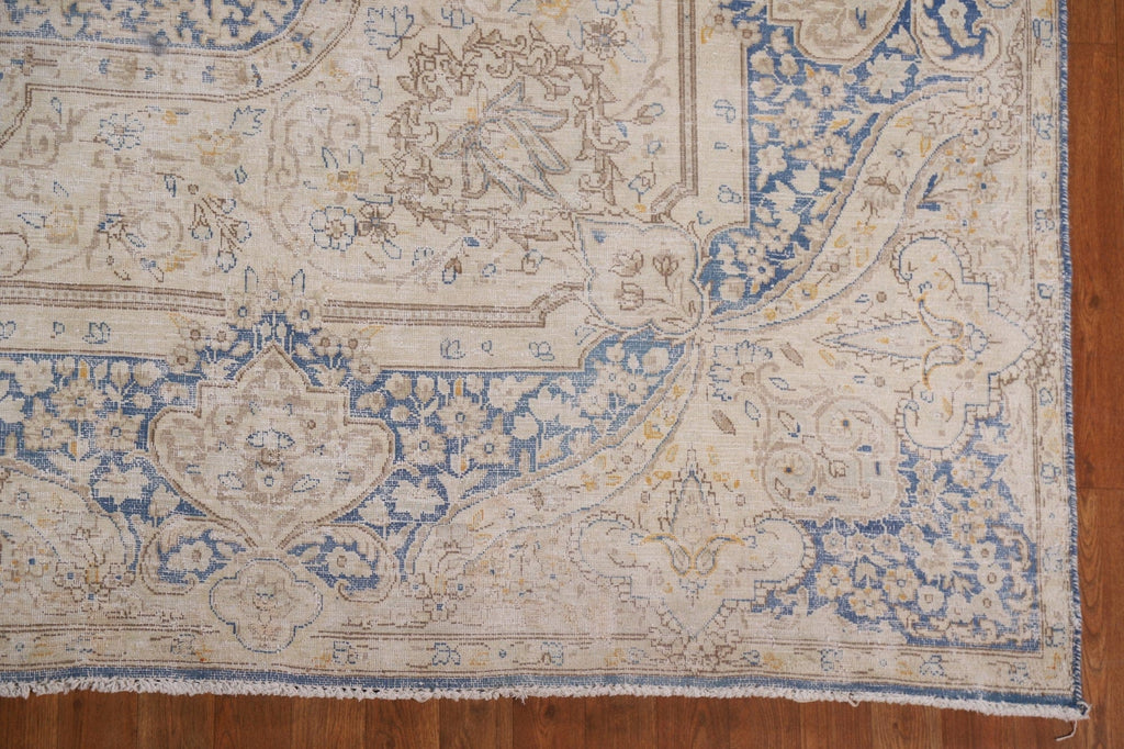 Distressed Kerman Persian Area Rug 10x13