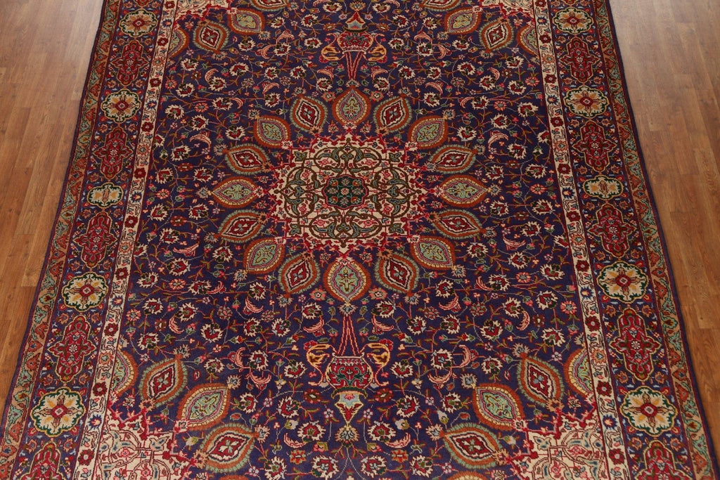 Floral Wool Tabriz Persian Area Rug 8x12