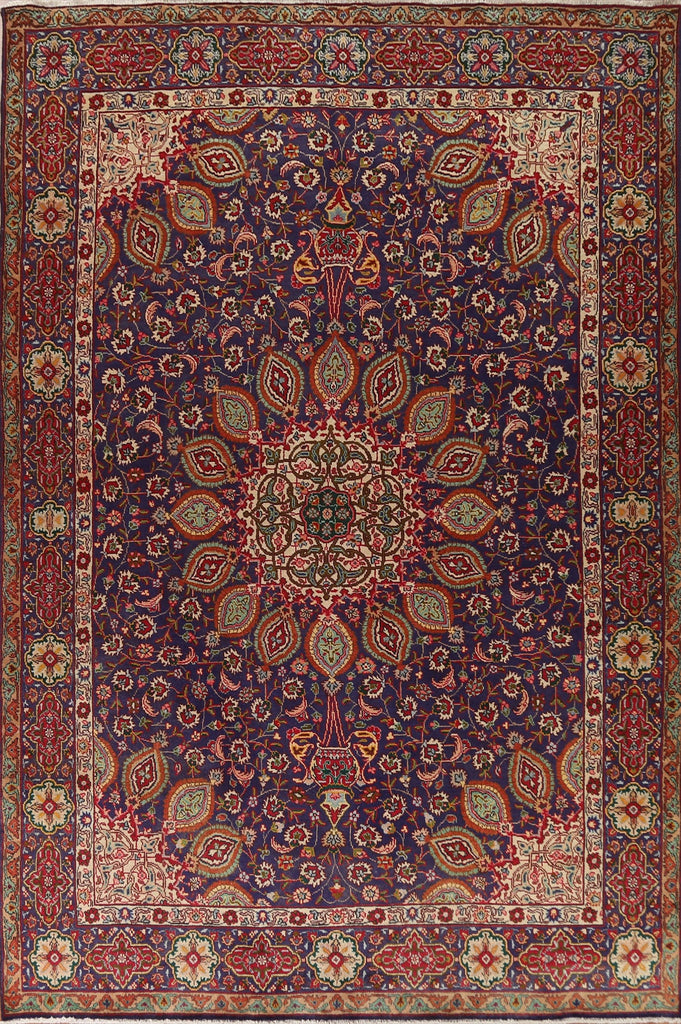 Floral Wool Tabriz Persian Area Rug 8x12