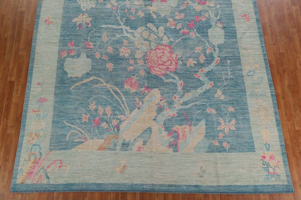 Vegetable Dye Art Deco Oriental Area Rug 10x14