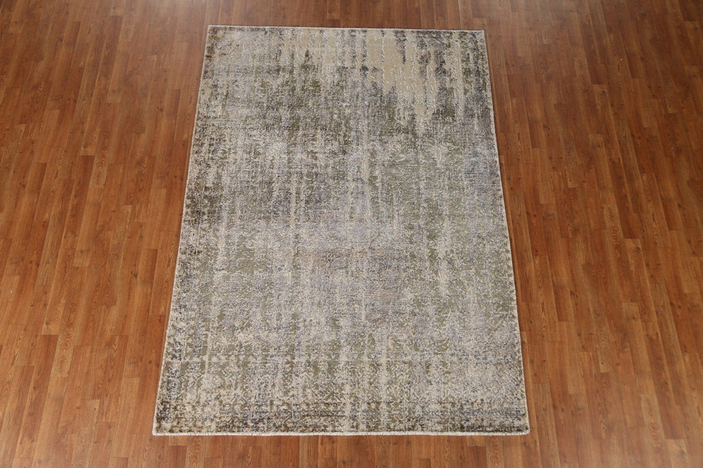 100% Silk Modern Abstract Area Rug 6x8