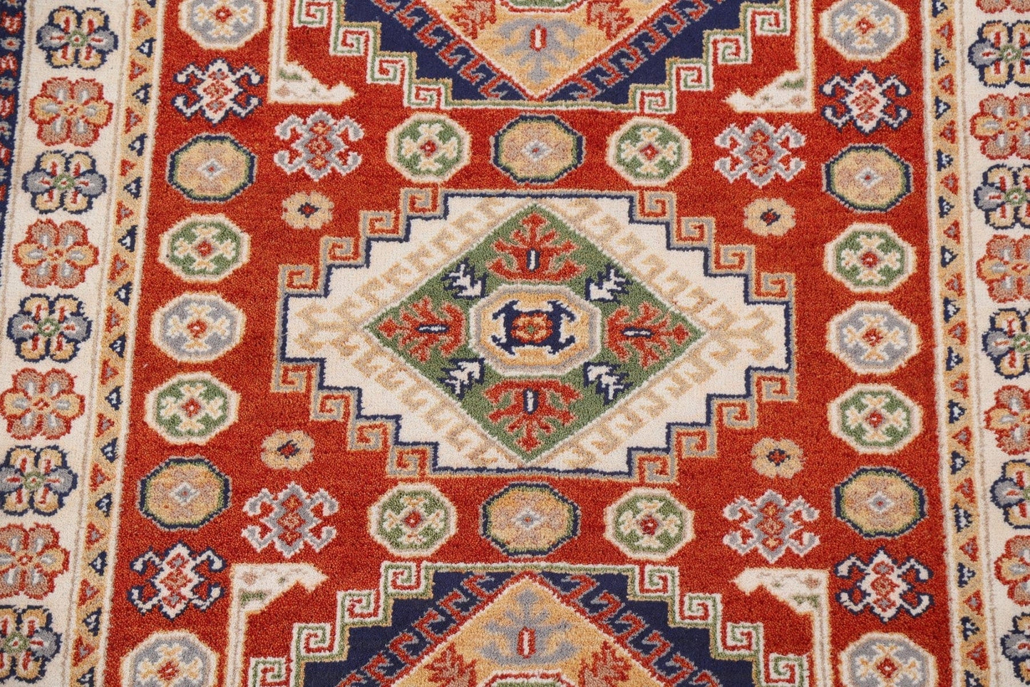 Wool Kazak Oriental Area Rug 5x8