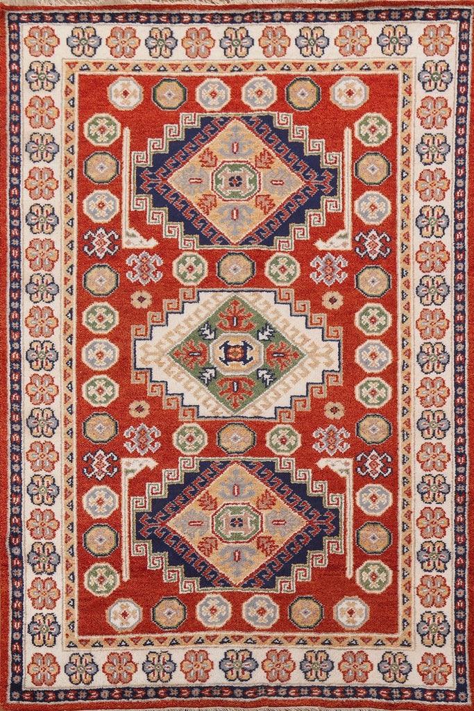 Wool Kazak Oriental Area Rug 5x8