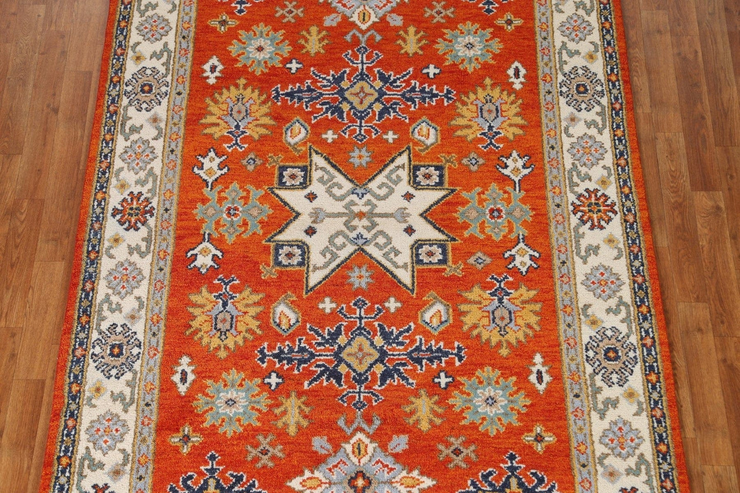 Geometric Kazak Oriental Area Rug 5x8