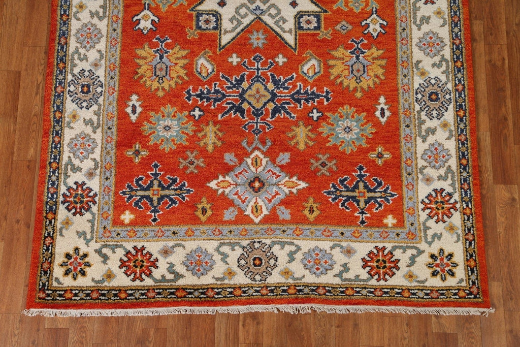 Geometric Kazak Oriental Area Rug 5x8