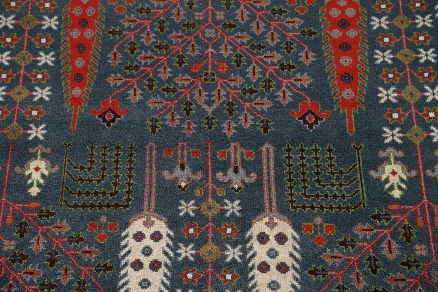 Wool Geometric Heriz Oriental Area Rug 9x12