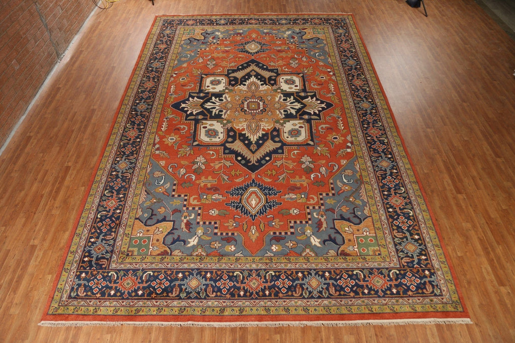 Palace Size Wool Heriz Oriental Rug 12x17