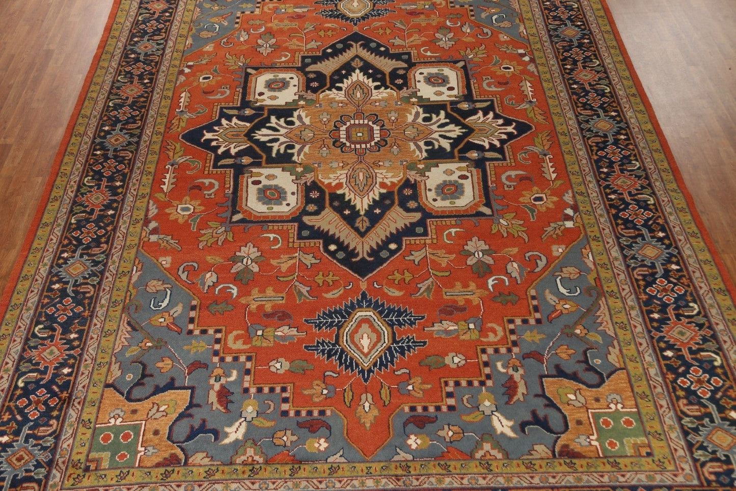 Palace Size Wool Heriz Oriental Rug 12x17