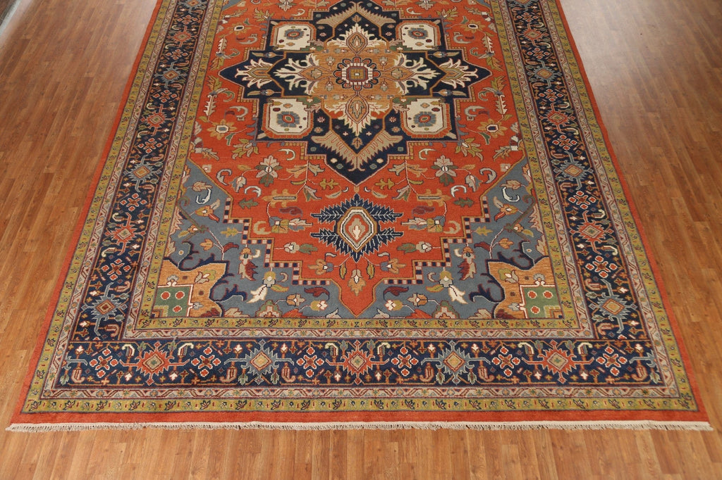 Palace Size Wool Heriz Oriental Rug 12x17