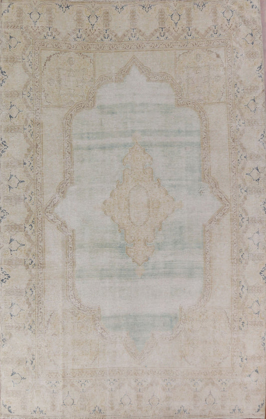 Distressed Kerman Persian Area Rug 9x12