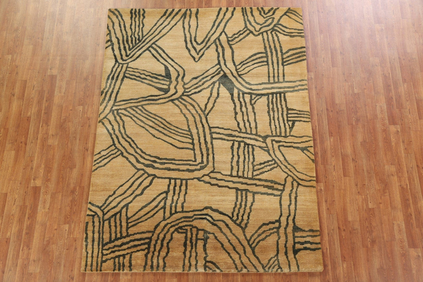 Contemporary Abstract Area Rug 6x8