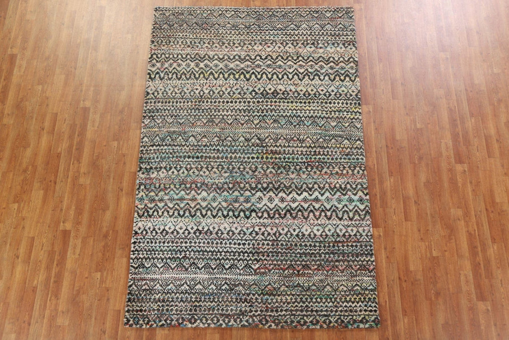 Jute & Wool Abstract Area Rug 6x9