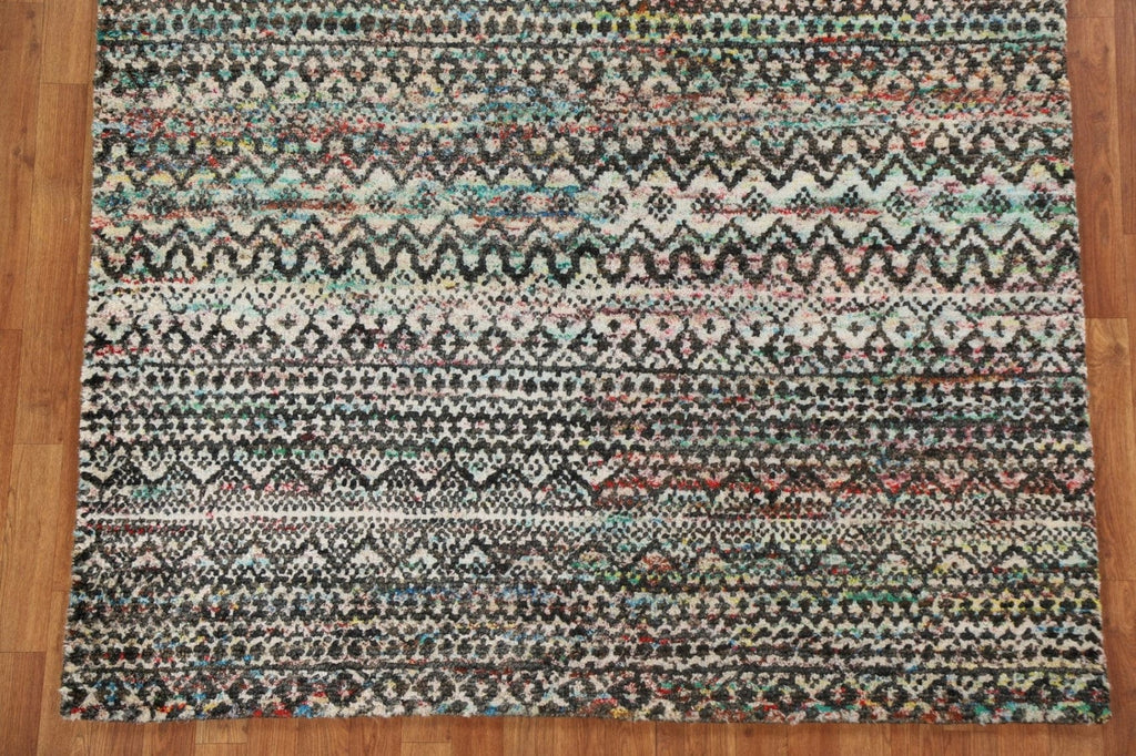 Jute & Wool Abstract Area Rug 6x9