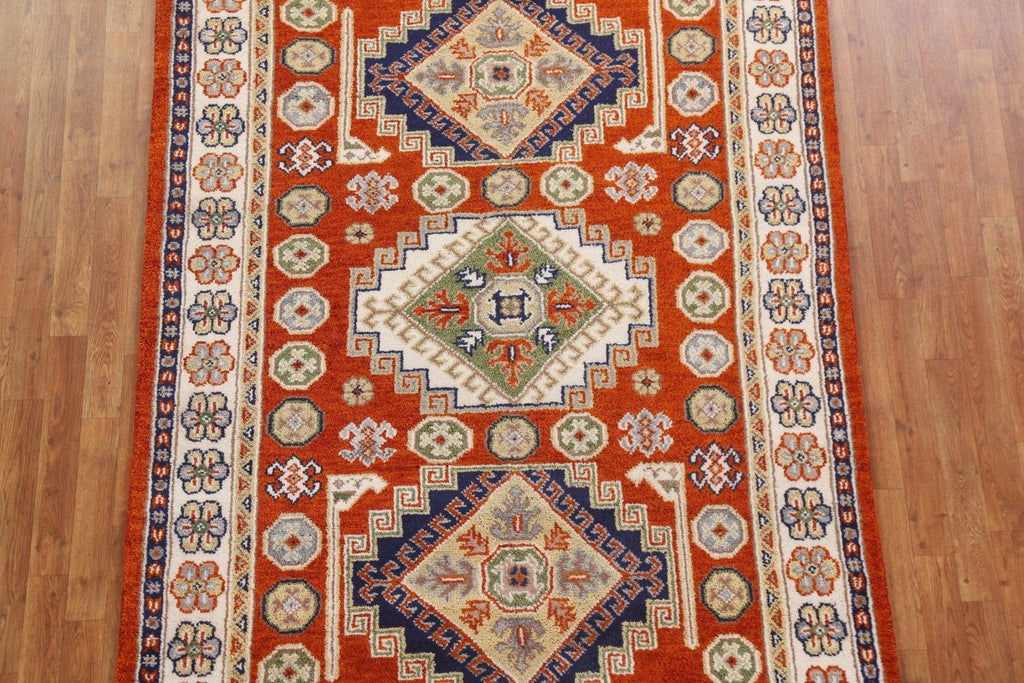 Wool Geometric Kazak Area Rug 5x8