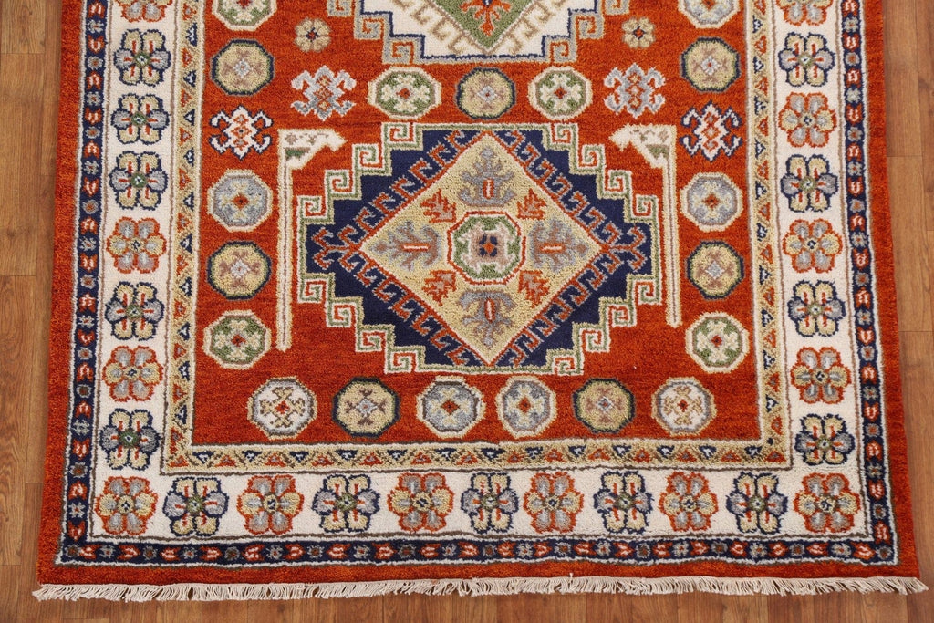 Wool Geometric Kazak Area Rug 5x8