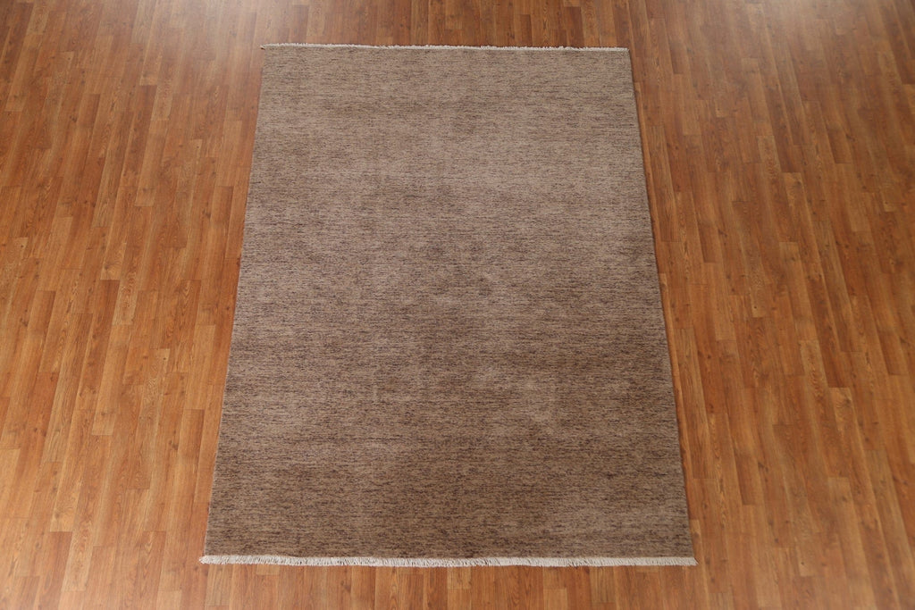 Brown Wool Gabbeh Area Rug 6x8