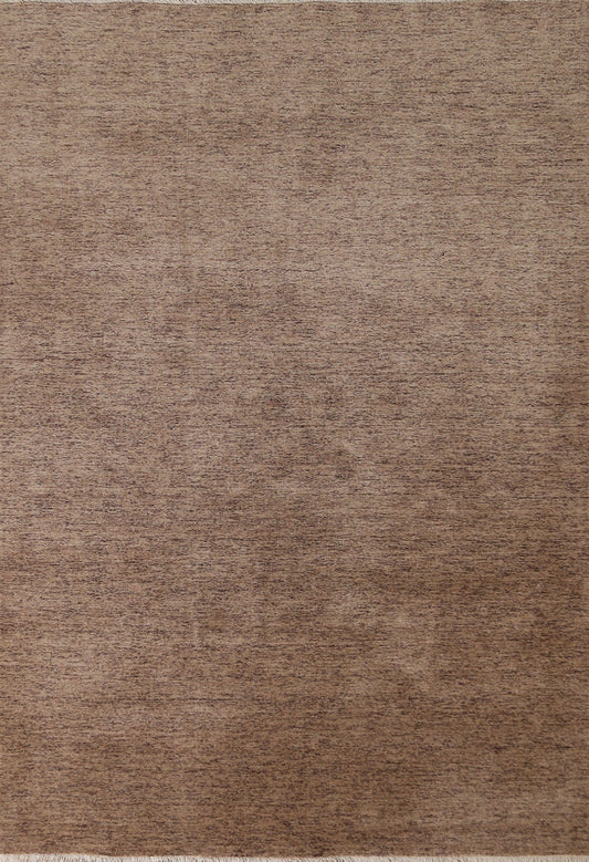 Brown Wool Gabbeh Area Rug 6x8