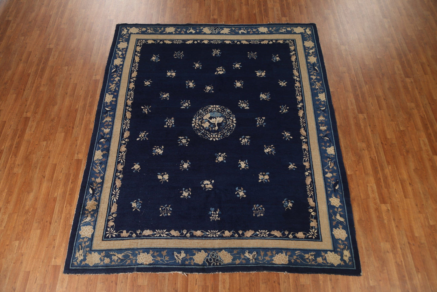 Antique Vegetable Dye Art Deco Oriental Area Rug 8x10