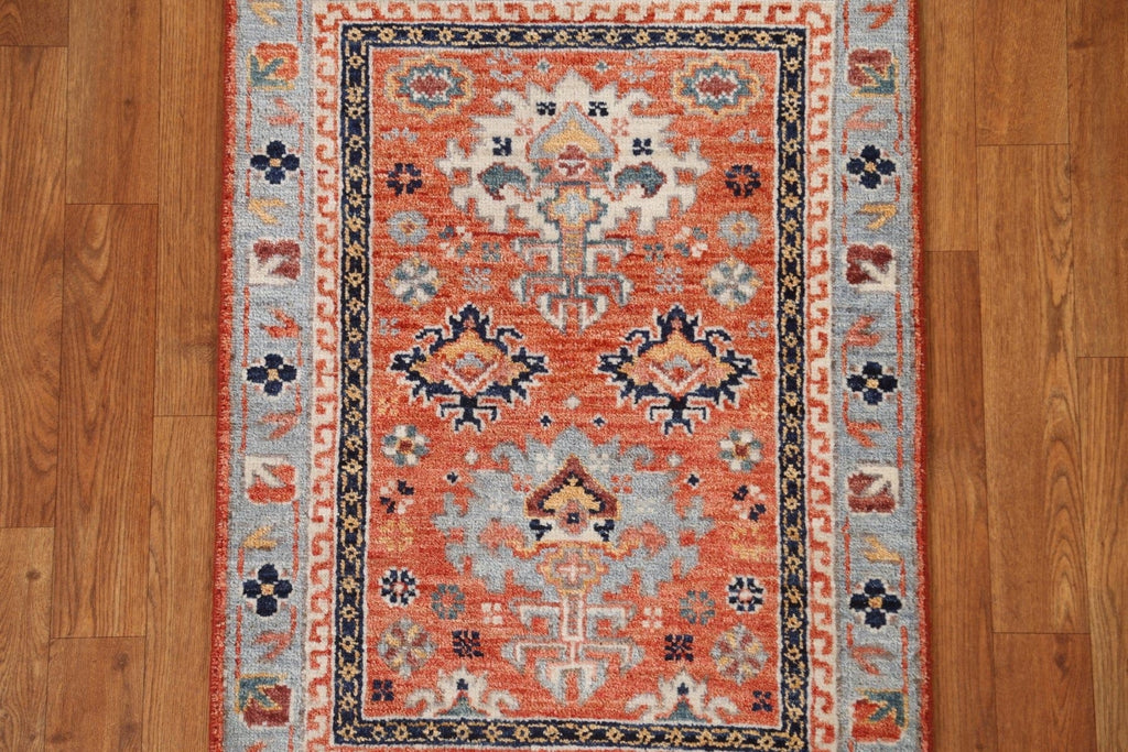 Geometric Kazak Wool Rug 2x3