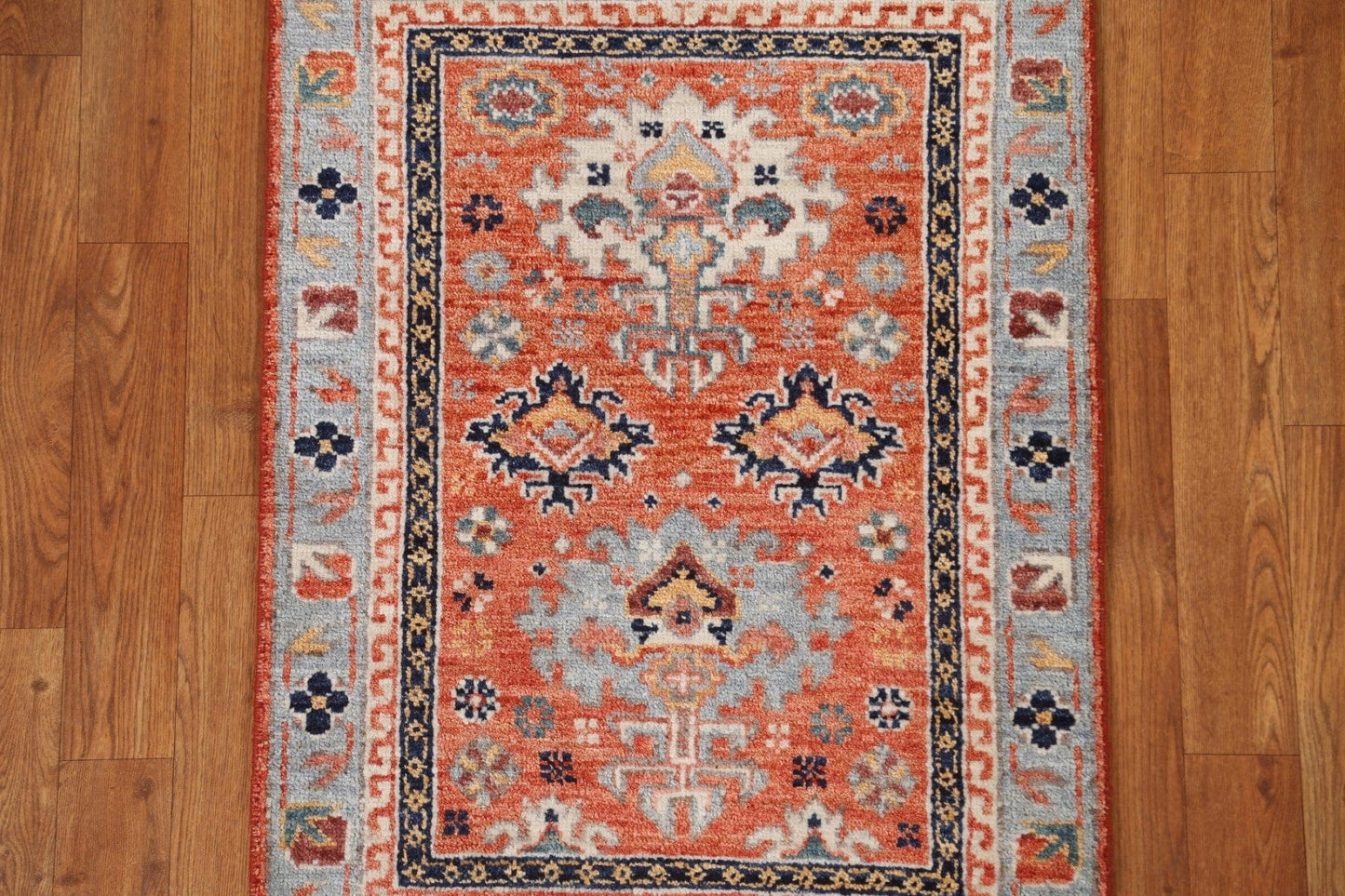 Geometric Kazak Wool Rug 2x3