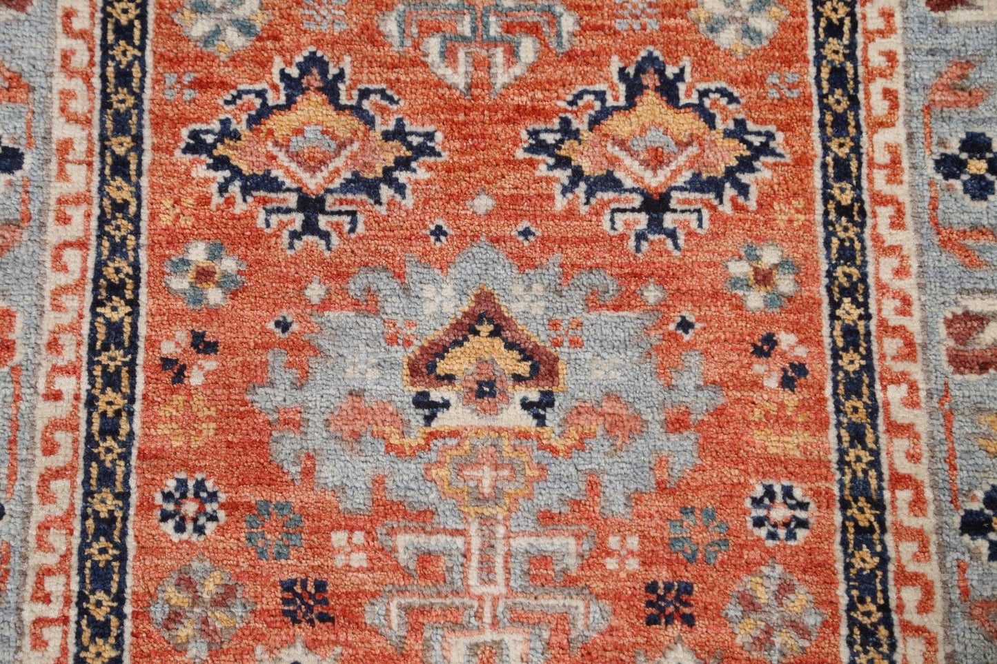 Geometric Kazak Wool Rug 2x3