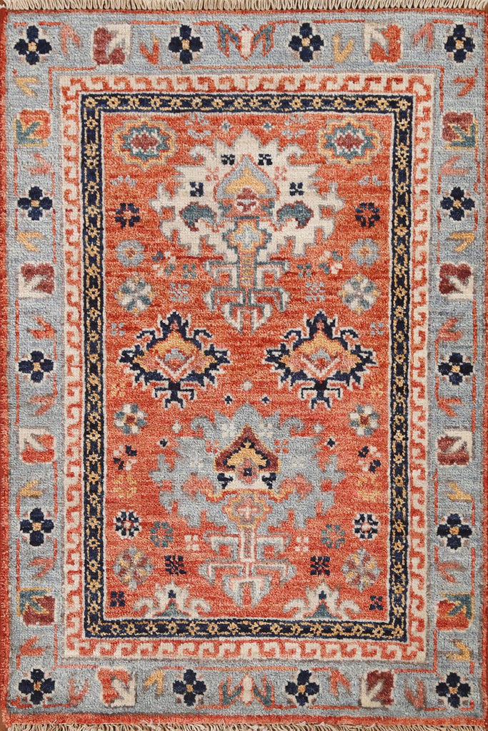 Geometric Kazak Wool Rug 2x3