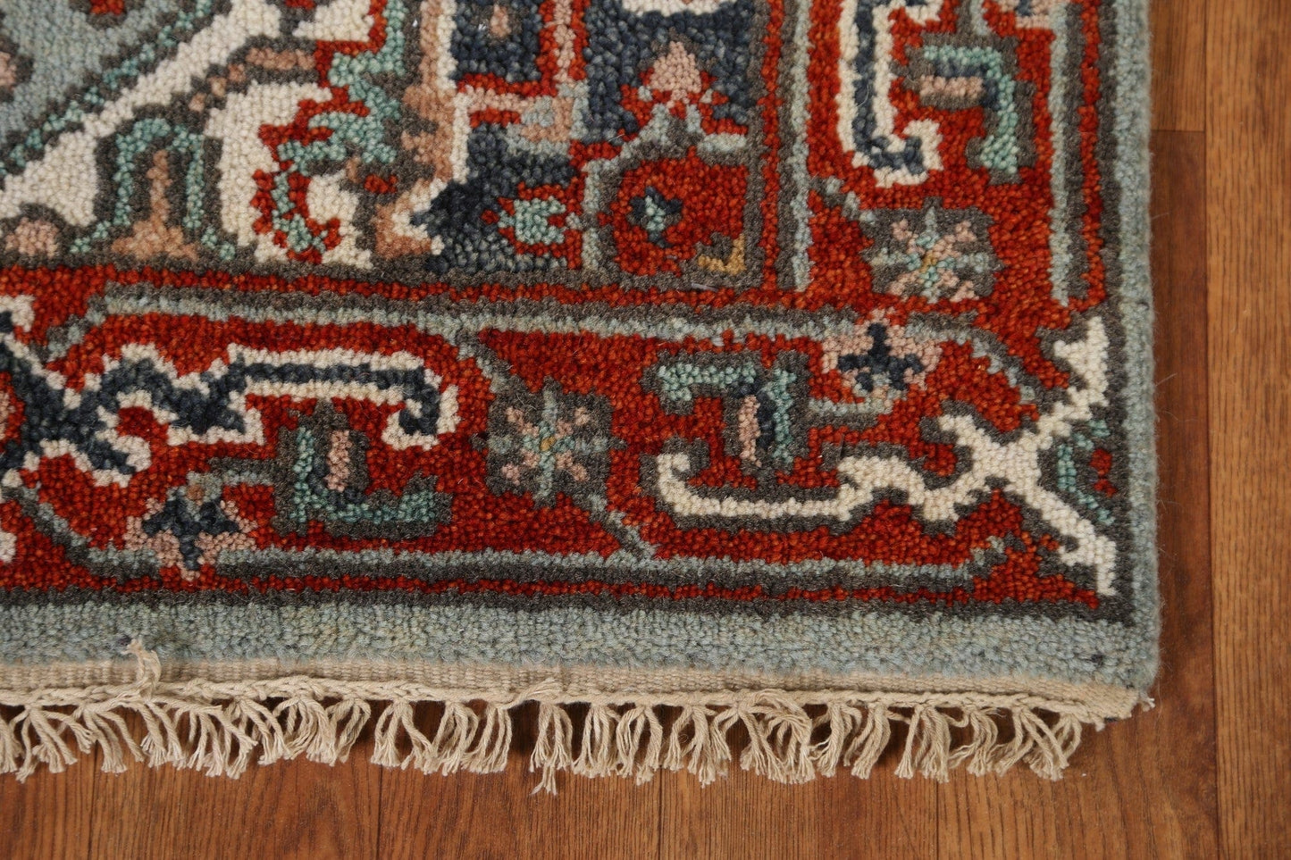 Handmade Heriz Runner Rug 2x8