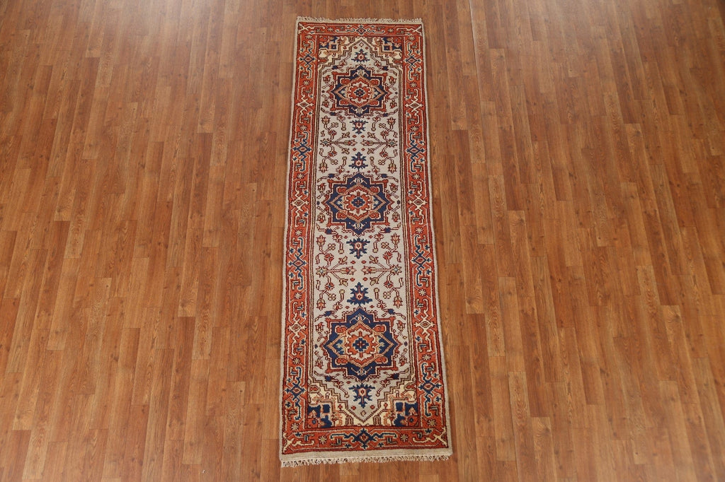 Wool Heriz Oriental Runner Rug 2x8