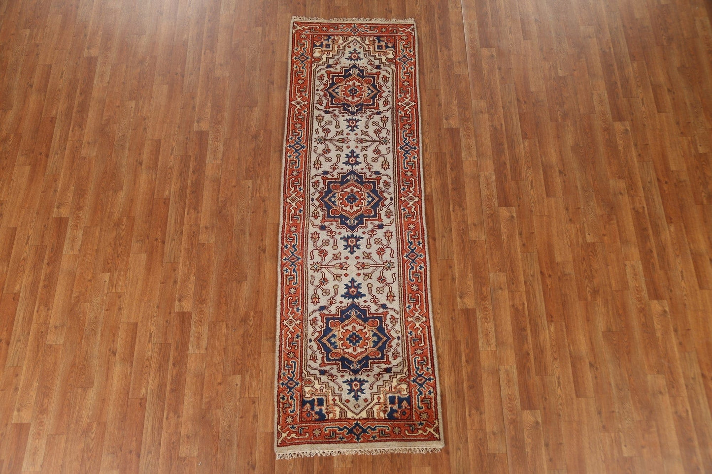 Wool Heriz Oriental Runner Rug 2x8