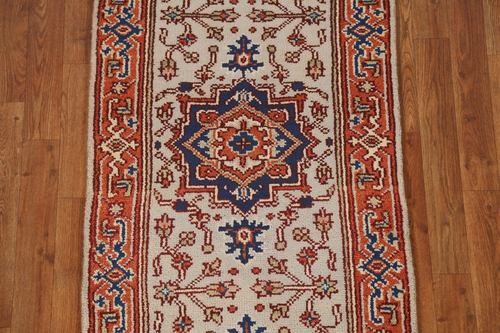 Wool Heriz Oriental Runner Rug 2x8