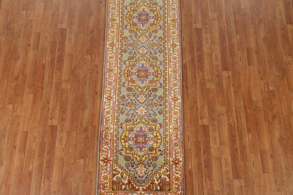 Handmade Heriz Oriental Rug 2x10