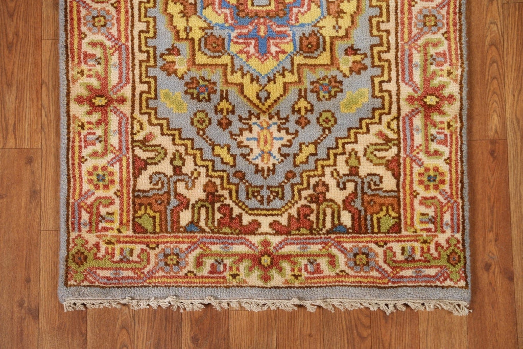 Handmade Heriz Oriental Rug 2x10