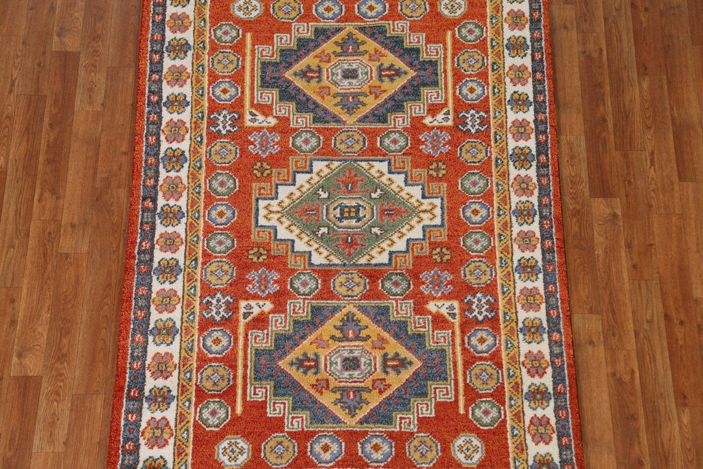 Orange Kazak Area Rug 4x6